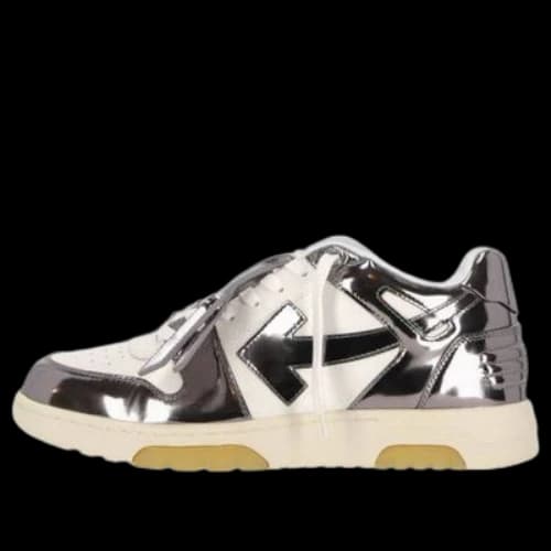 Off-White Out Of Office Low-Top Patent sneaker 'Silver White'