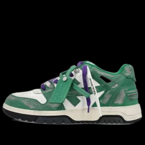Off-White Out Of Office Vintage Leather 'Green White Purple'