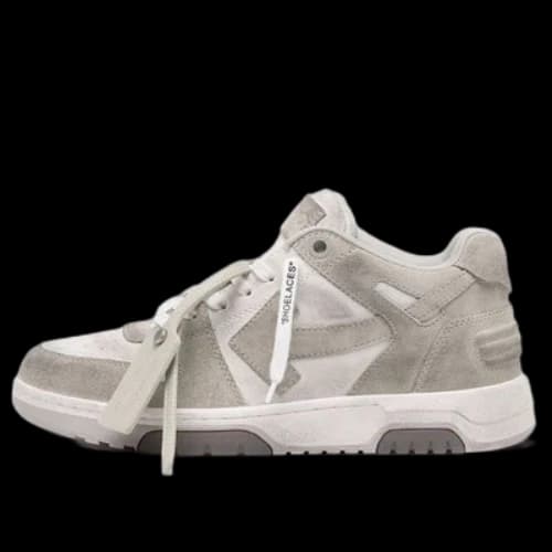 Off-White Out Of Office Vintage Leather 'Grey White'