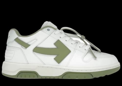 OFF-WHITE Out Of Office OOO Low Tops White Sage