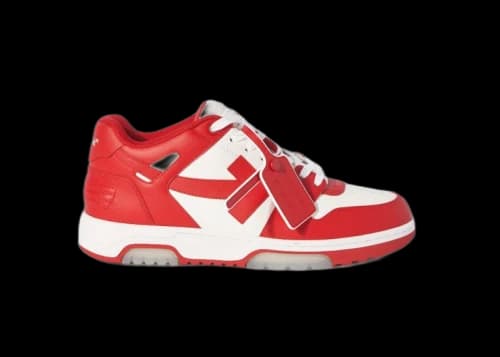 OFF-WHITE Out Of Office OOO Low Tops Red White