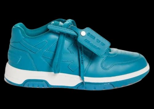 OFF-WHITE Out Of Office OOO Low Tops Petrol Blue