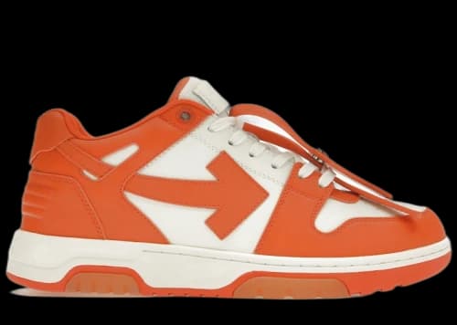 OFF-WHITE Out Of Office OOO Low Tops White Orange