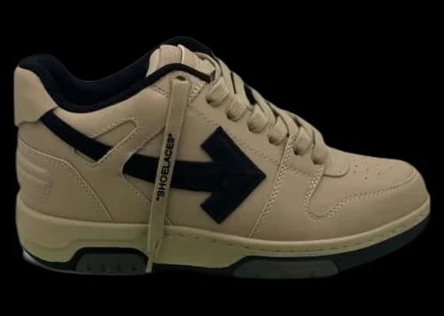 OFF-WHITE Out Of Office OOO Low Tops Beige Black