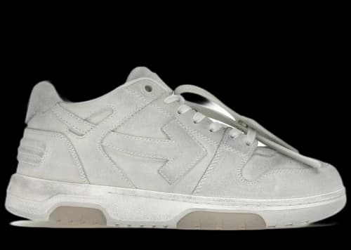 OFF-WHITE Out Of Office OOO Low Tops White Distressed