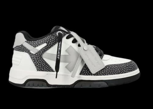 OFF-WHITE Out Of Office OOO Low Tops Black Grey
