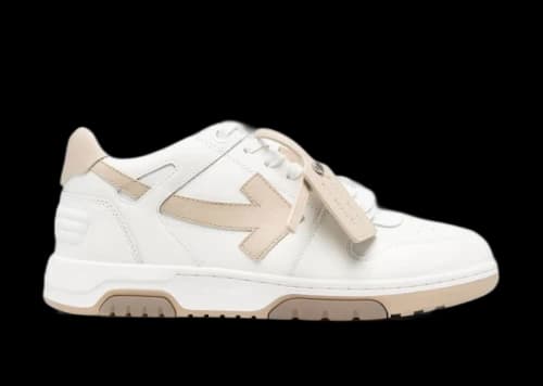 OFF-WHITE Out Of Office OOO Low Tops White Sand