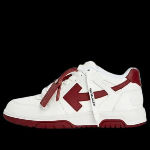 Off-White Out Of Office Leather Sneakers 'White Burgundy'