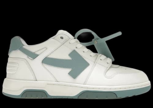 OFF-WHITE Out Of Office OOO Low Tops White Celadon