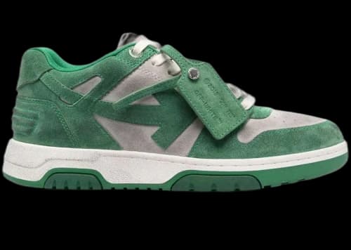 OFF-WHITE Out Of Office Low-Top Sneaker Green Grey