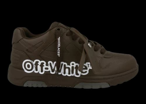 OFF-WHITE Out Of Office OOO "Off-White" Low Tops Brown White