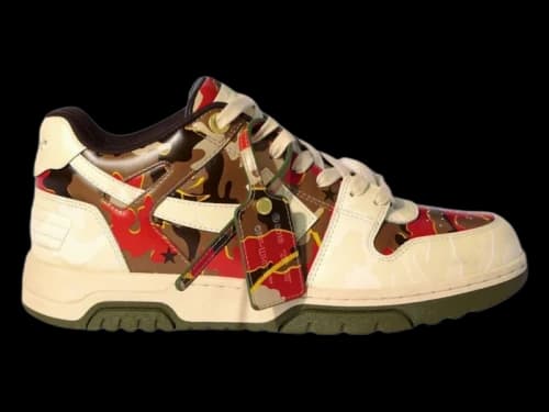 OFF-WHITE Out Of Office OOO Low Tops Beige Camo