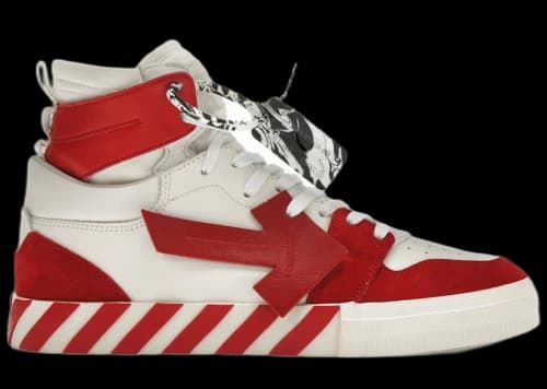 OFF-WHITE Vulcanized Hi Top White Red