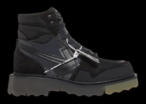 OFF-WHITE Sponge Sole Hiking Boot Black Black