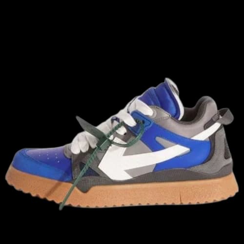 Off-White Sponge Mid-Top Sneakers 'Blue White Grey Tan'