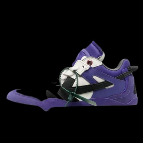 Off-White Sponge Mid-Top Sneakers 'Purple White Black'