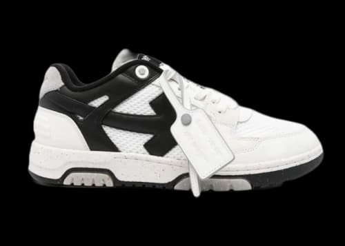 OFF-WHITE Out Of Office OOO Low Tops White Black