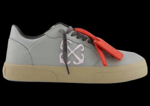 OFF-WHITE New Low Vulcanized Leather Light Grey