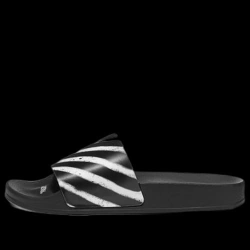 Off-White Sliders 'Spray Stripe - Black White'