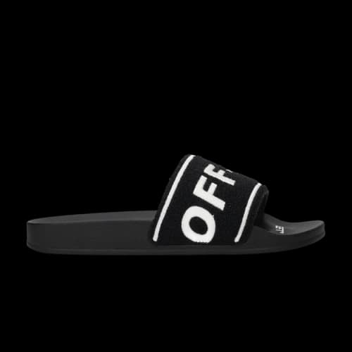 Off-White Towel Embroidery Slider 'Black'