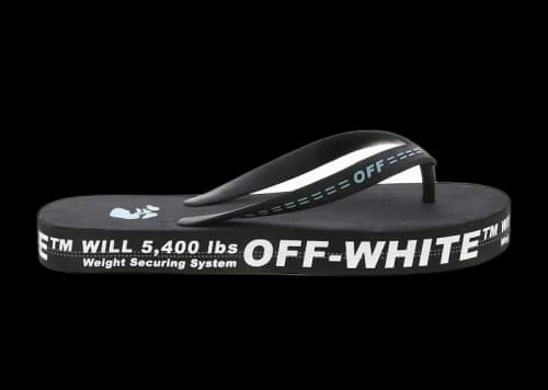 OFF-WHITE Logo Flip Flop Black White