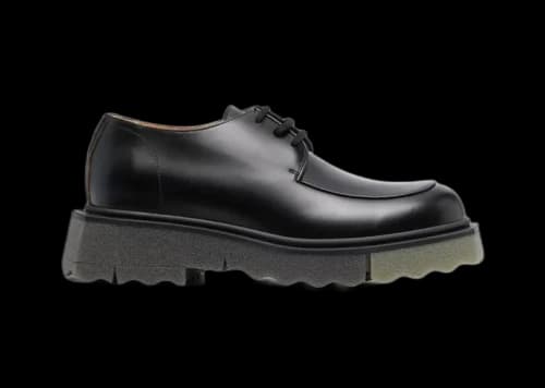 OFF-WHITE Sponge Sole Paraboot Black Leather