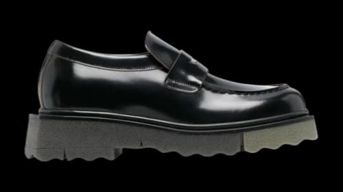OFF-WHITE Leather Sponge Loafer Black