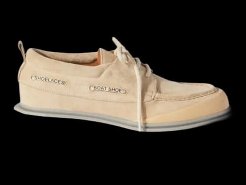 OFF-WHITE Sponge Suede Boat Shoe Beige