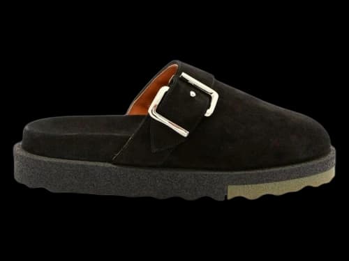 OFF-WHITE Suede Spongesole Clogs Black
