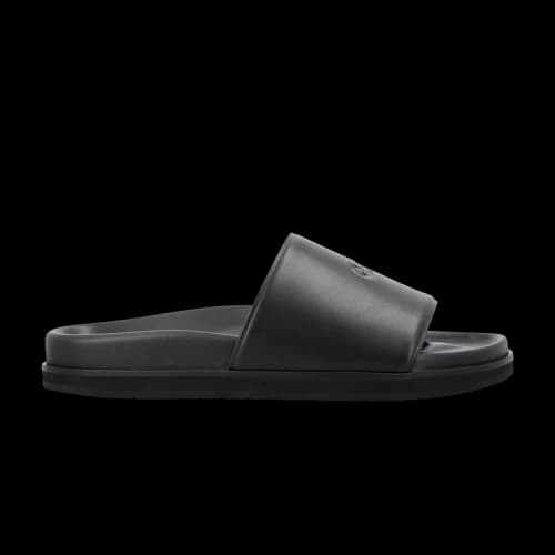 Off-White Stamp Leather Sliders 'Black'