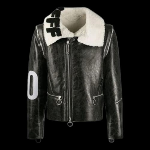 Off-White Arrow Faux Fur Black Jacket