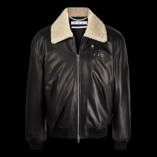 Off-White Cortex Aviator Jacket Loose Fit Black