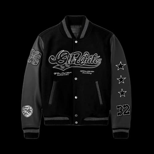 Off-White Moon Embroidered Bomber Jacket 'Black'