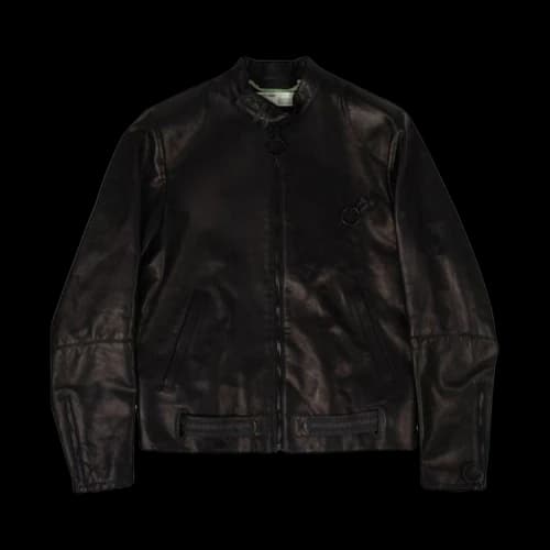 Off-White Scaffolding Leather Jacket 'Black'
