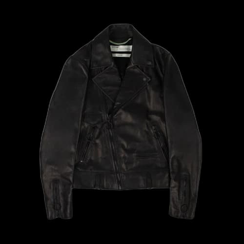 Off-White Three Arrows Leather Jacket 'Black'