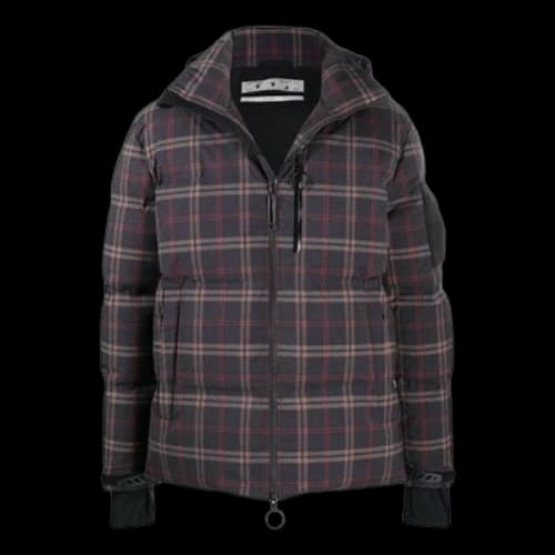Off-White Plaid Jacket Slim Fit Version Navy Blue