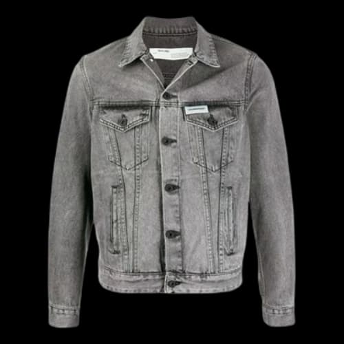 Off-White Arrow Denim Jacket Gray
