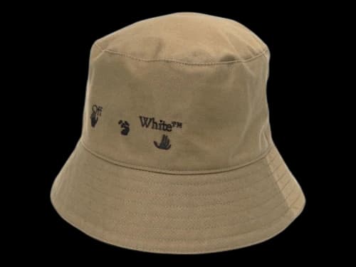 OFF-WHITE Hands Off Embroidered Bucket Hat Olive Green/Black