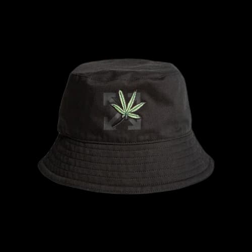 Off-White Weed Bucket Hat 'Black/Green'