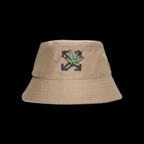 Off-White Weed Bucket Hat 'Sand/Green'
