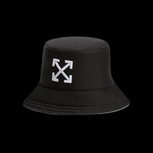 Off-White Arrow Embroidered Bucket Hat 'Black/White'