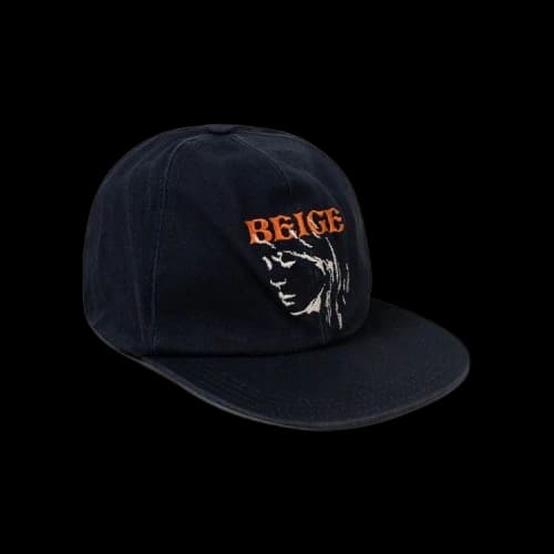 Off-White Embroidered Portrait Cap 'Dark Blue'