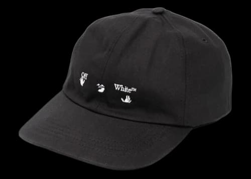 OFF-WHITE Logo Embroidered Cap Black/White