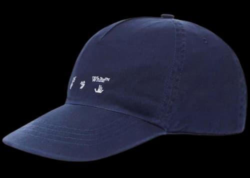 OFF-WHITE OW Logo Baseball Cap Navy