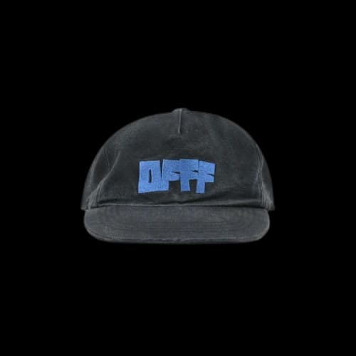 Off-White Logo Embroidered Cap 'Black/LightBlue'