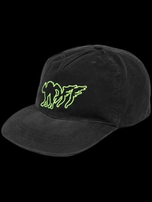 OFF-WHITE Mad Cat Embroidered Cap Black/Green