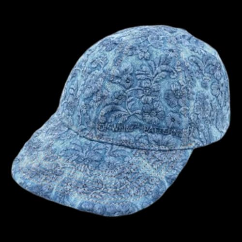 Off-White Floral-Embroidered Denim Cap