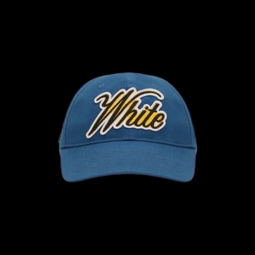 Off-White World Varsity Baseball Cap 'Blue/Yellow'