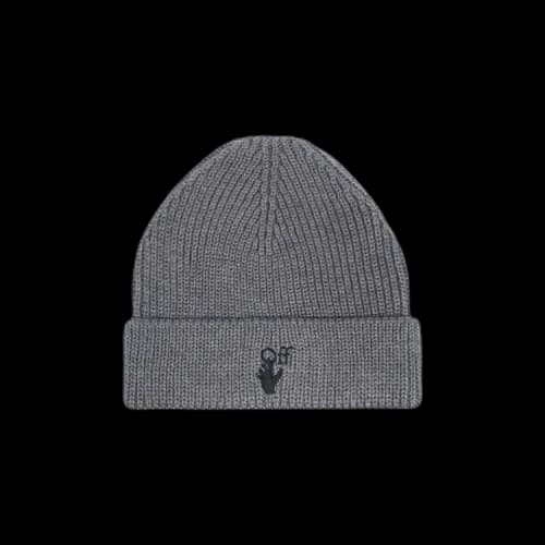 Off-White Hand Off Wool Rib Beanie 'Grey/Black'