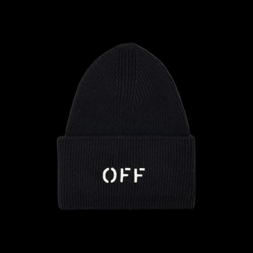 Off-White Off Stamp Knit Beanie Black/White